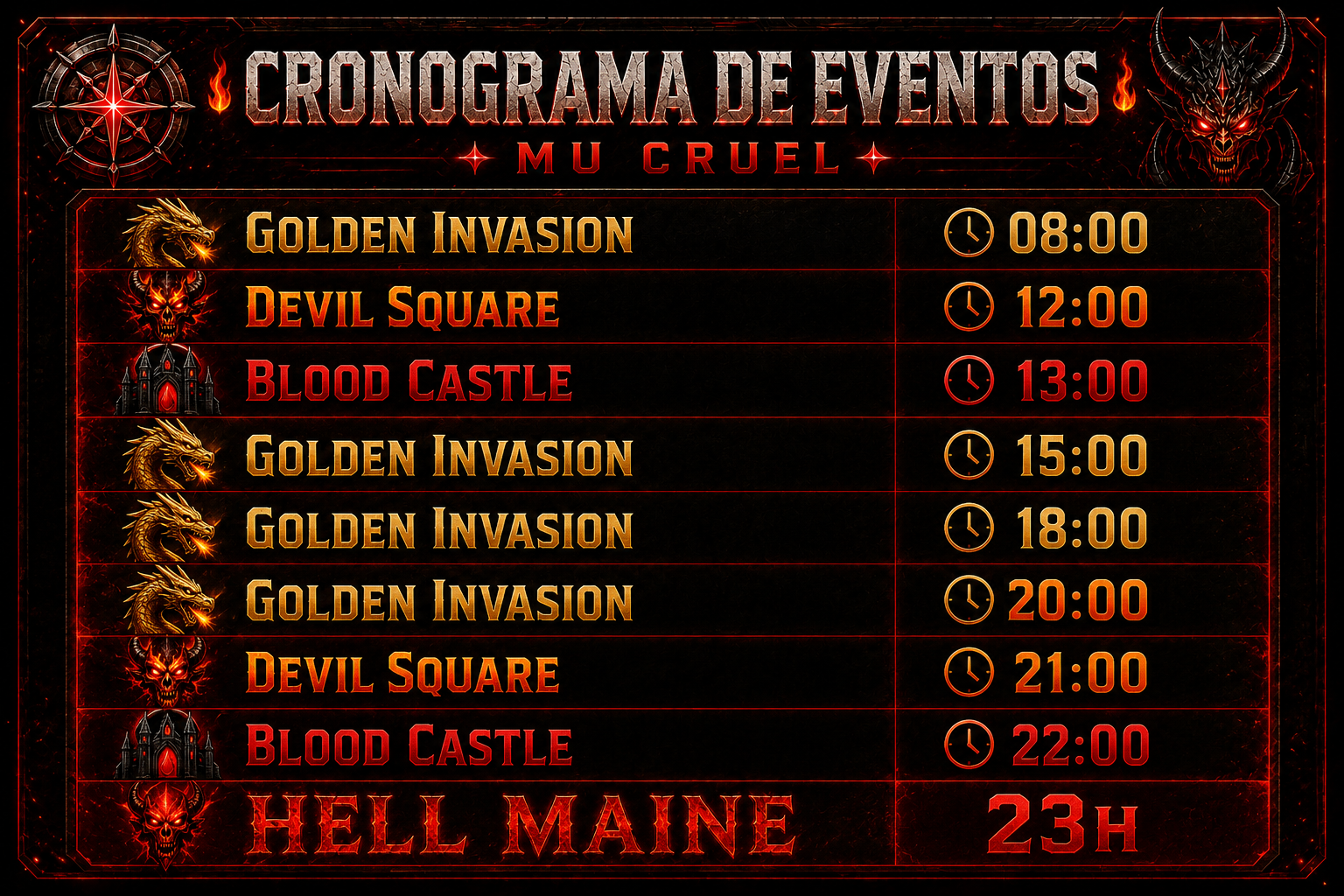 CRONOGRAMA DE EVENTOS
